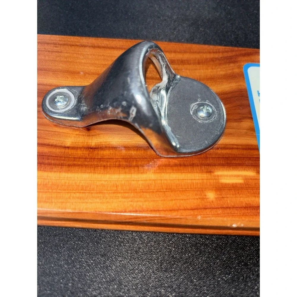 Vintage Novelty Sign With Bottle Opener No Shirt No Service Wood & Metal Opener